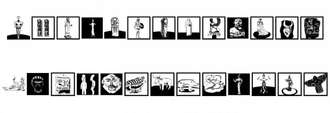 Sculptures خط أحرف كبيرة