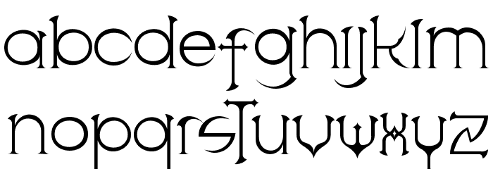 Scythe Font LOWERCASE