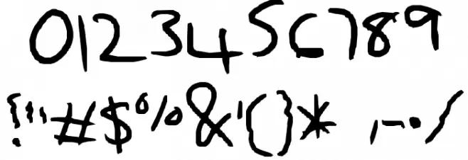 scary fontt Font OTHER CHARS