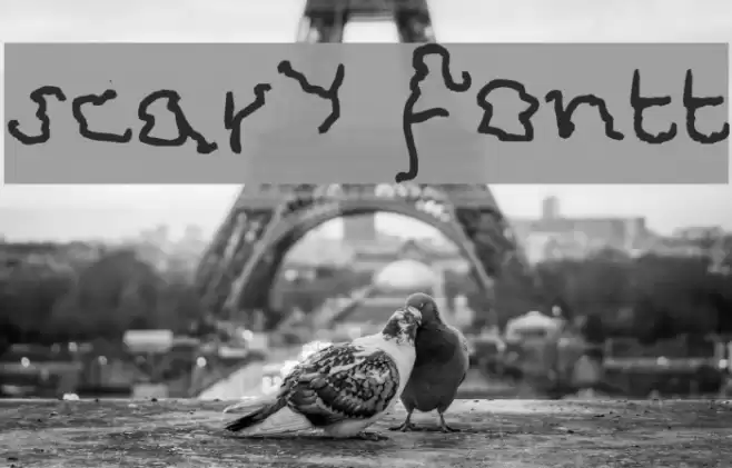 scary fontt Font examples
