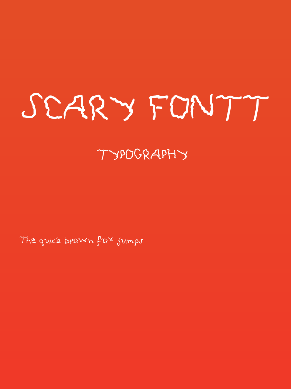 scary fontt Poster