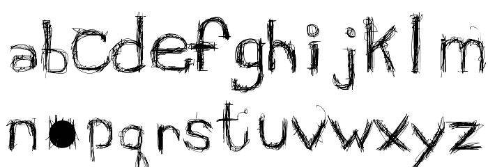 schizophrenia Queue Schriftart Kleinbuchstaben