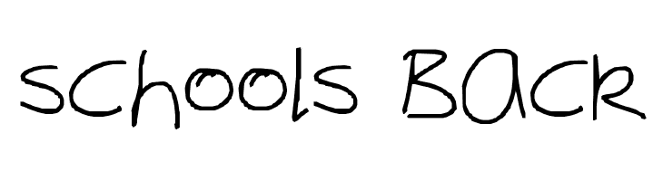 schools Back  フリーフォントのダウンロード