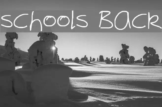 schools Back Font examples