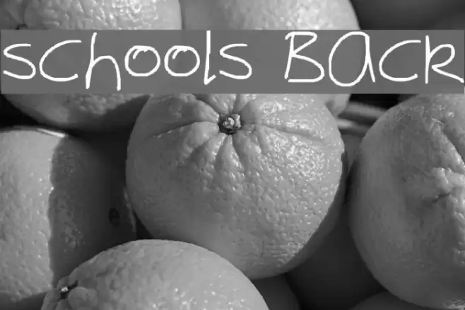 schools Back Font examples