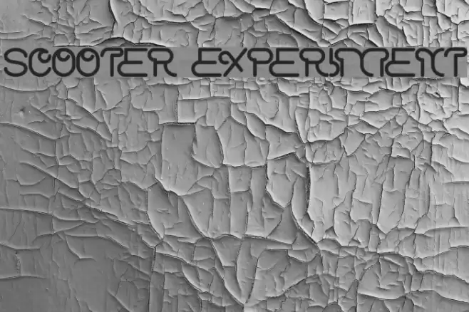scooter experiment Font examples