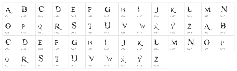 scorchflash Character Map