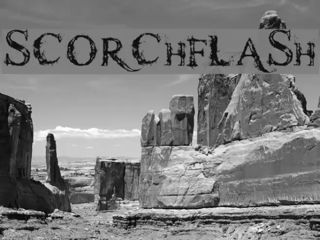 scorchflash Font examples