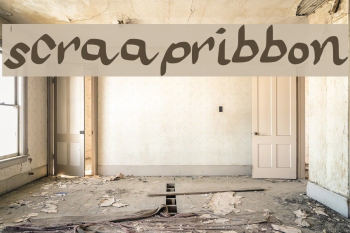 scraapribbon Font examples