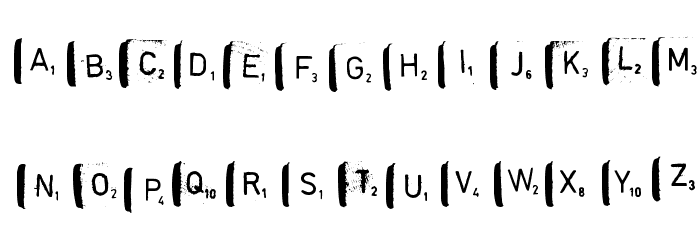 scrabble Font LOWERCASE