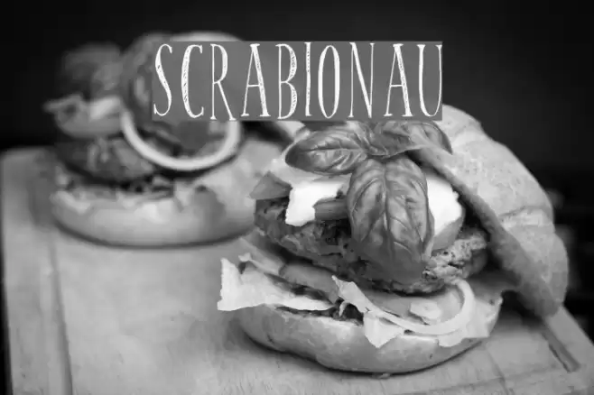 scrabionau Font examples
