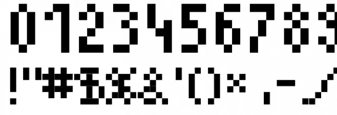 screensix Font OTHER CHARS