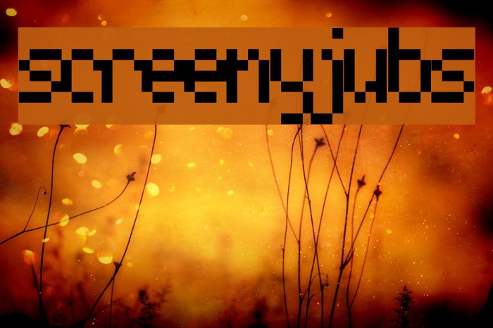 screenyjubs Font examples