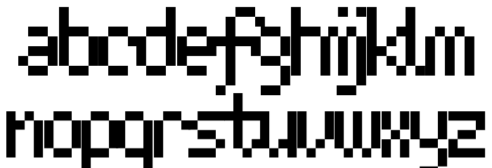 screenyjubs Font LOWERCASE