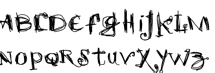 scretch Font LOWERCASE