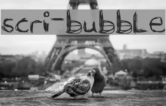 scri-bubble Font examples
