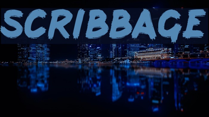 scribbage Font examples