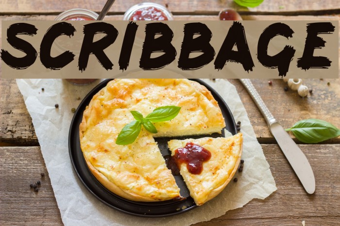 scribbage Font examples