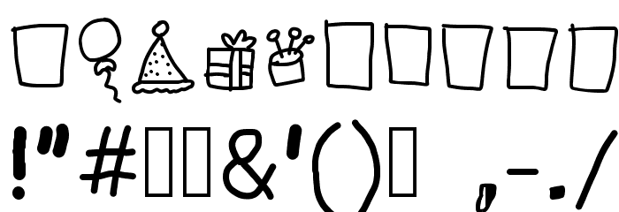 scribbled Font OTHER CHARS