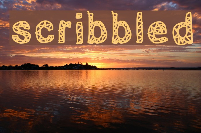scribbled Font examples