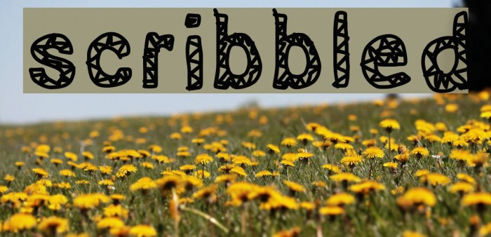 scribbled Font examples