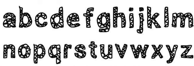 scribbled Font LOWERCASE