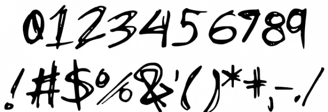 scribblesandgiggles Font OTHER CHARS