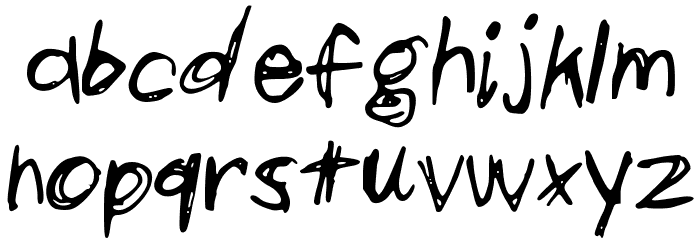 scribblesandgiggles Font LOWERCASE