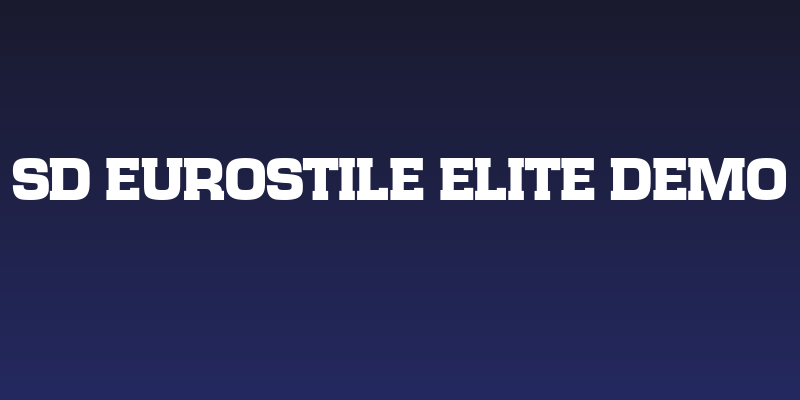 SD Eurostile Elite Demo Social Header
