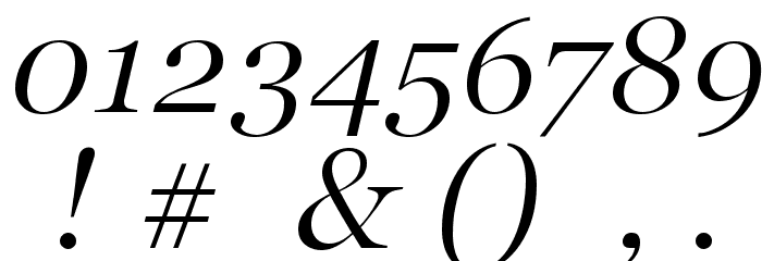 SD Georgia Light Demo Italic Font OTHER CHARS