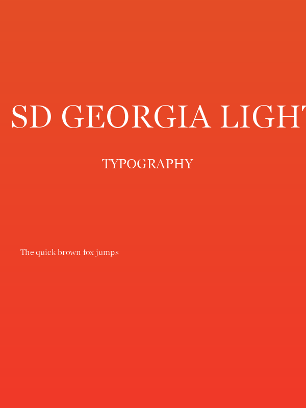 SD Georgia Light Poster