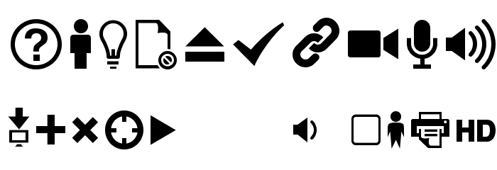 SD Helveticons Demo Font OTHER CHARS