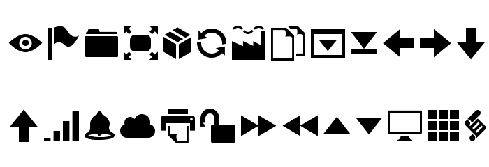 SD Helveticons Demo Font LOWERCASE