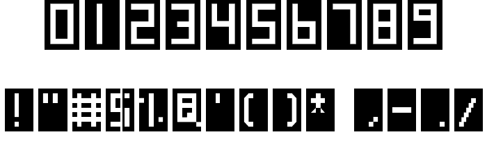 SD LED Screen Regular Font OTHER CHARS