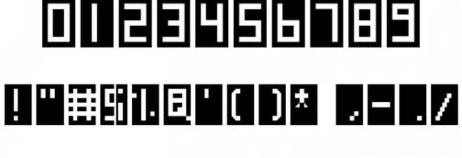 SD LED Screen Regular Schriftart Anderer Schreiben