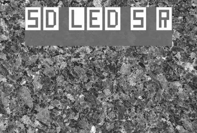 SD LED Screen Regular Schriftart examples