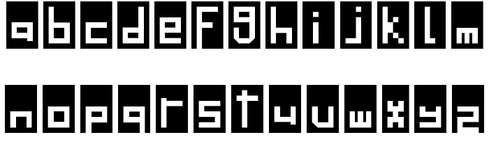 SD LED Screen Regular Font LOWERCASE