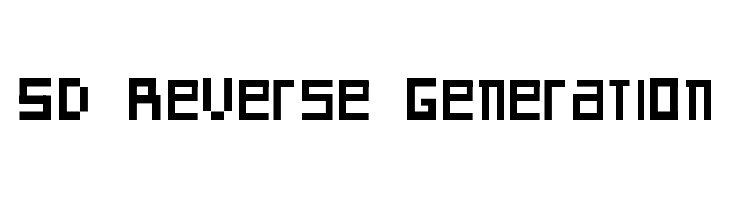 SD Reverse Generation Font