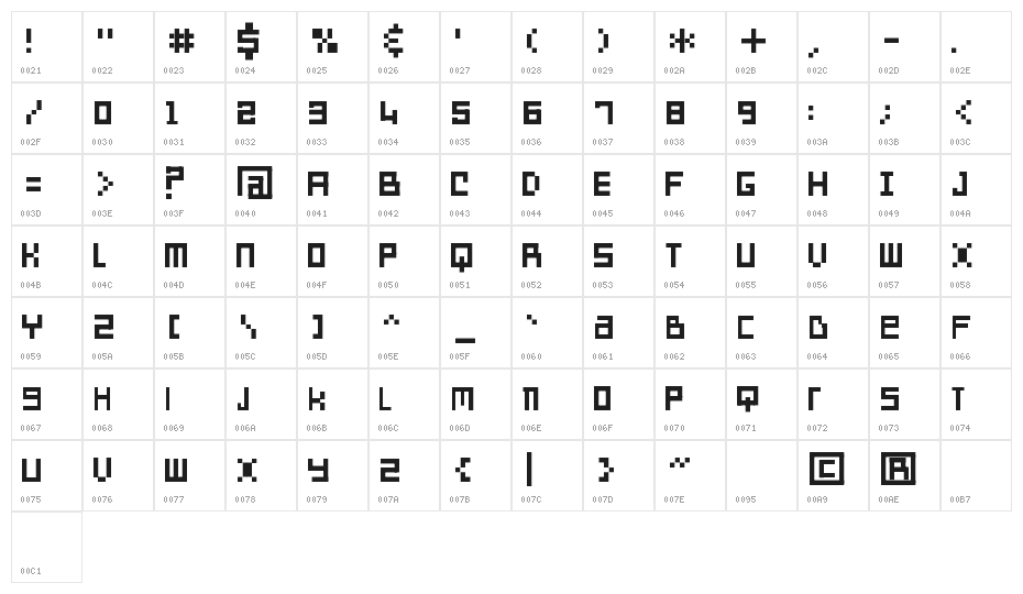 SD Reverse Generation Character Map