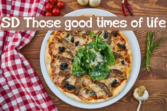 SD Those good times of life Font examples