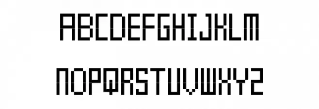 SD TinyPixy v.1 फ़ॉन्ट अपरकेस