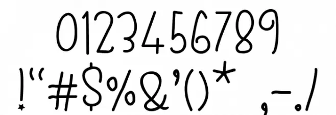 SDBoo Regular Font OTHER CHARS