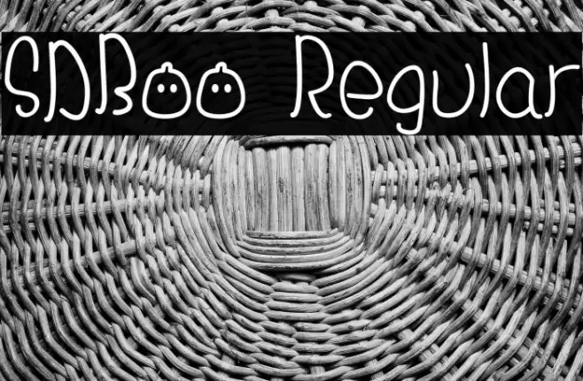 SDBoo Regular Font examples