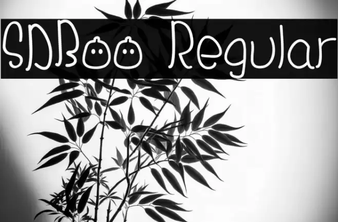 SDBoo Regular Font examples