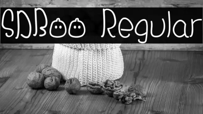 SDBoo Regular Font examples