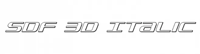 SDF 3D Italic  Frei Schriftart Herunterladen