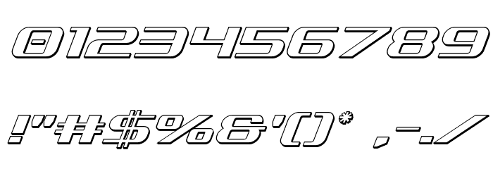 SDF 3D Italic Font OTHER CHARS