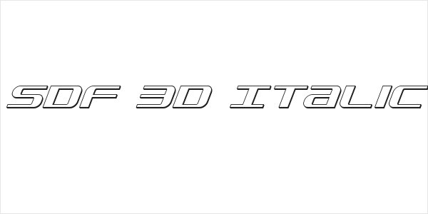 SDF 3D Italic Logo