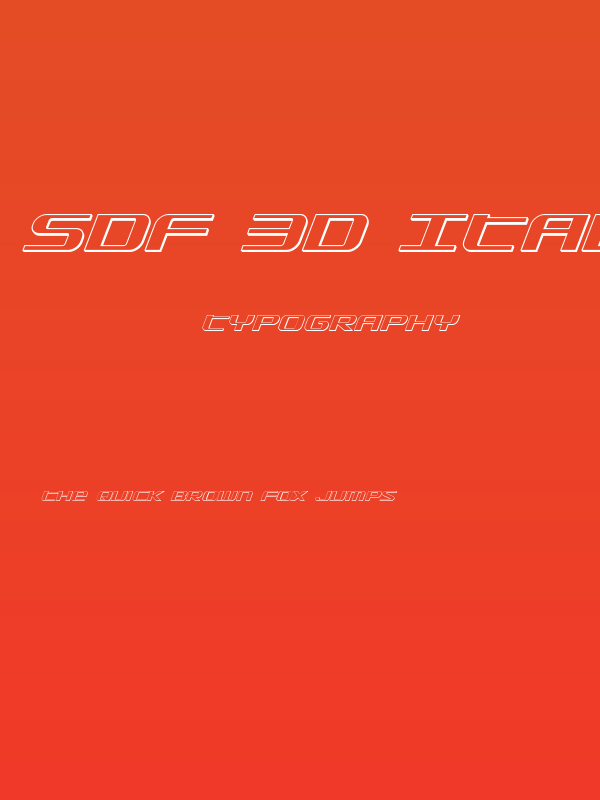 SDF 3D Italic Poster