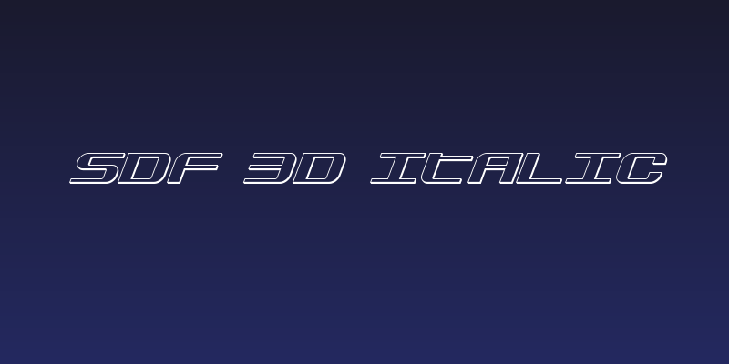 SDF 3D Italic Social Header